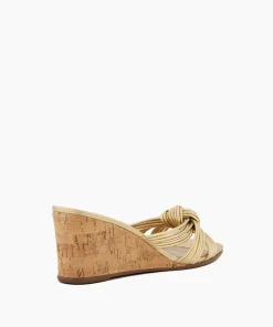 Cheap Kope - Gold Wedge Sandals
