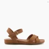 Discount Landie - Camel Wide Fit Sandals