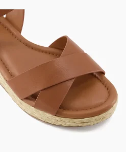 Discount Linnie - Tan Wide Fit Sandals