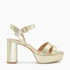 Outlet Molten - Gold Block Heeled Sandals