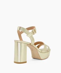 Outlet Molten - Gold Block Heeled Sandals